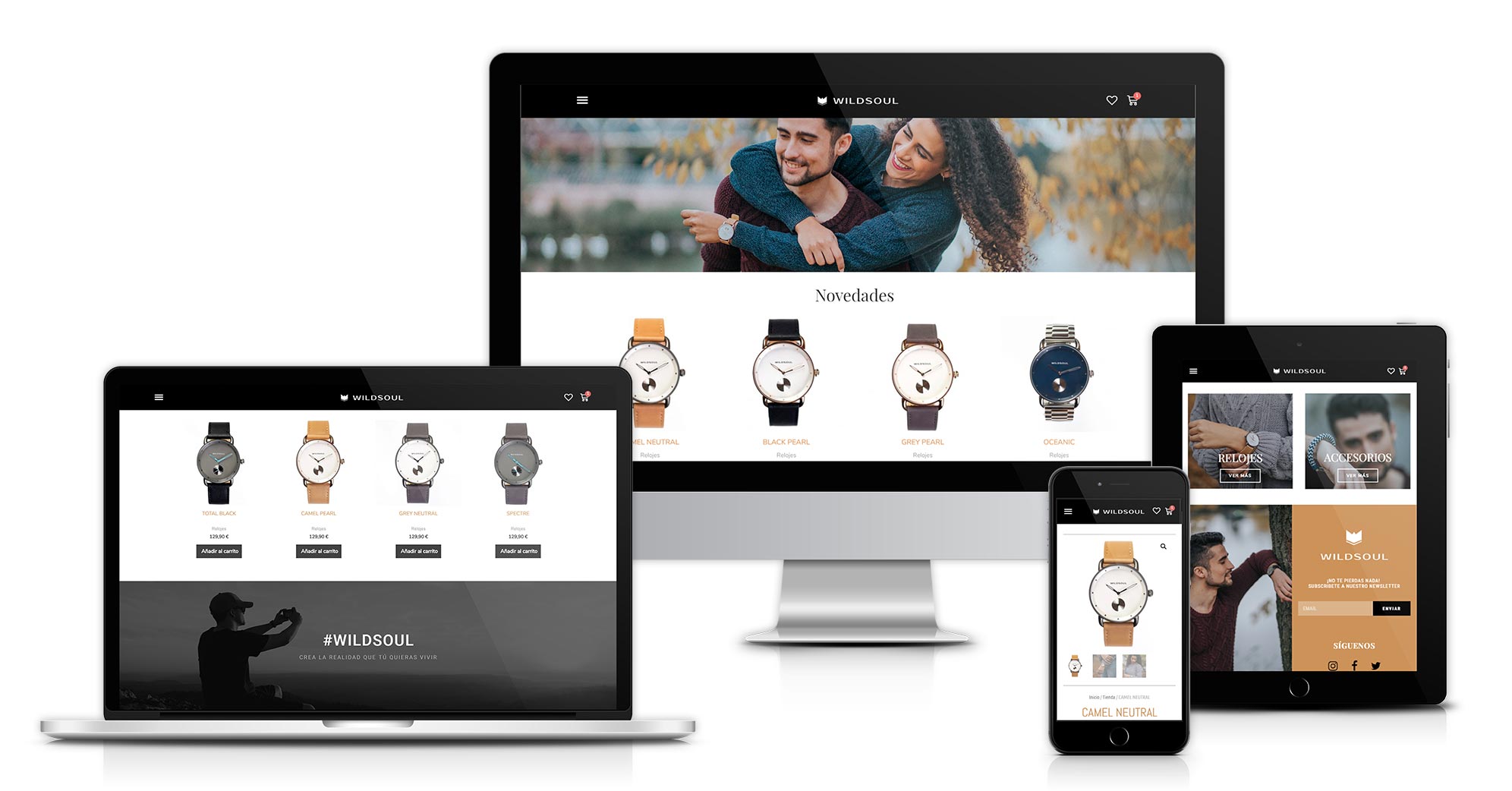 Diseño responsivo tienda online relojes